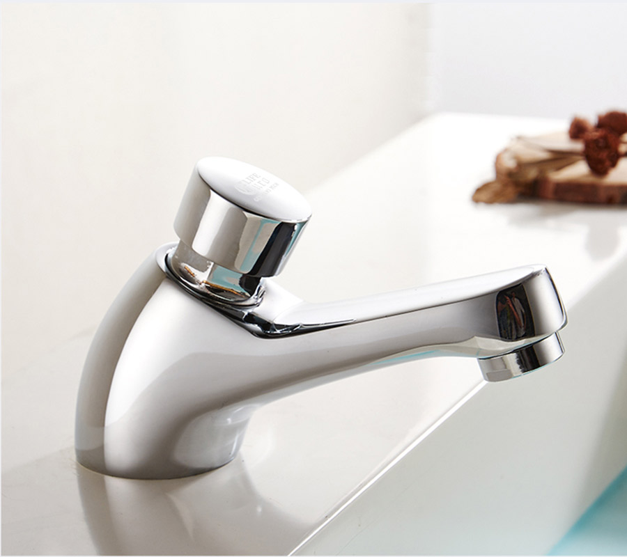 Vòi Lavabo lạnh nhấn hơi Eurolife EL-119 (Trắng bạc)