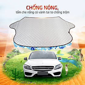 Bạt Phủ Che Nắng Chống Nóng Kính Lái Ô Tô Xe Hơi 3 Lớp Tráng Bạc Cao Cấp