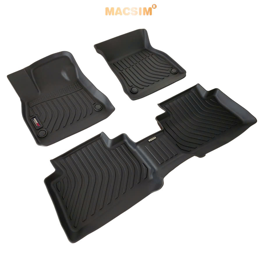 Thảm lót sàn sd Audi q8 etron 2024+ Nhãn hiệu Macsim chất liệu nhựa TPE cao cấp màu đen