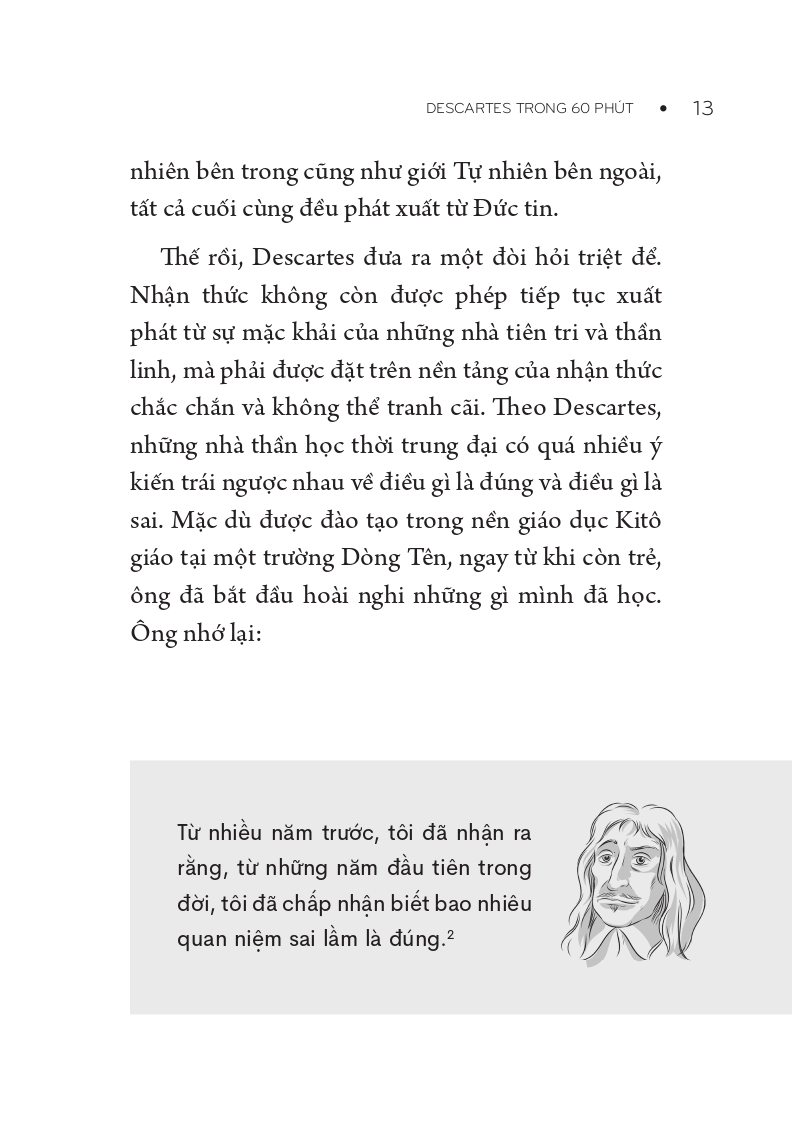 Những Nhà Tư Tưởng Lớn - Descartes Trong 60 Phút - Vanlangbooks