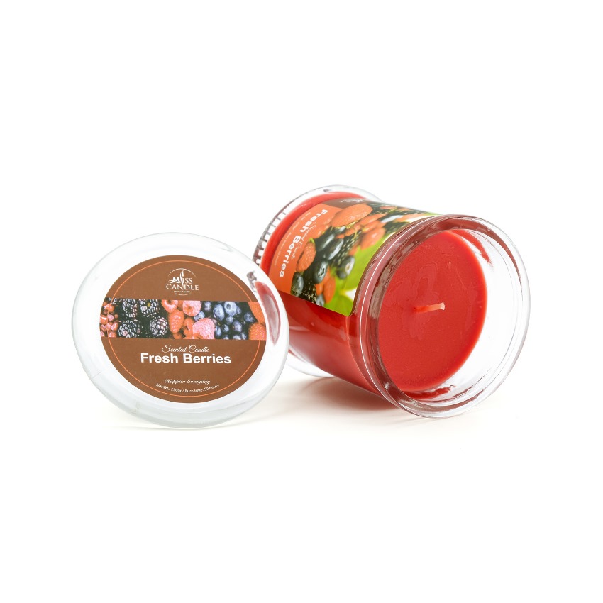 Hũ Nến Thơm Hương Dâu Tây Ftramart Miss Candle NQM3414 - Đỏ