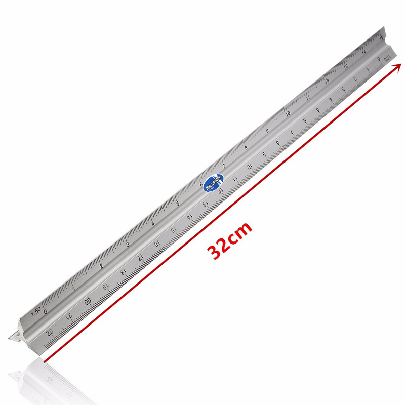 Thước tỷ lệ 3 cạnh bằng hợp kim nhôm đo tỷ lệ nhỏ Milliken - Màu ngẫu nhiên