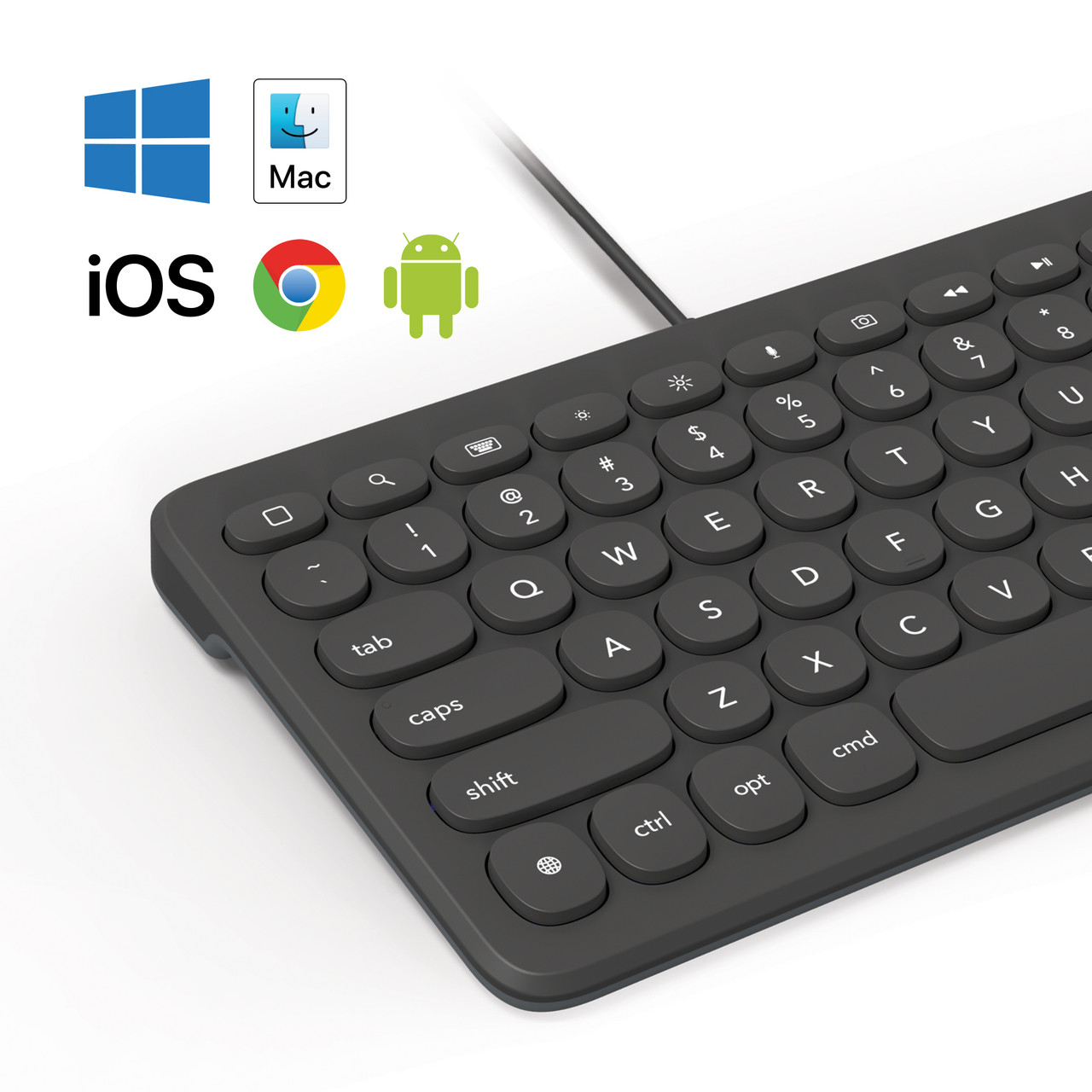 Bàn phím ZAGG Universal Keyboard Type-C, Light-ning, kích thước 12 inch 79 phím, bảo hành 12 tháng 1 đổi 1 - Hàng chính hãng