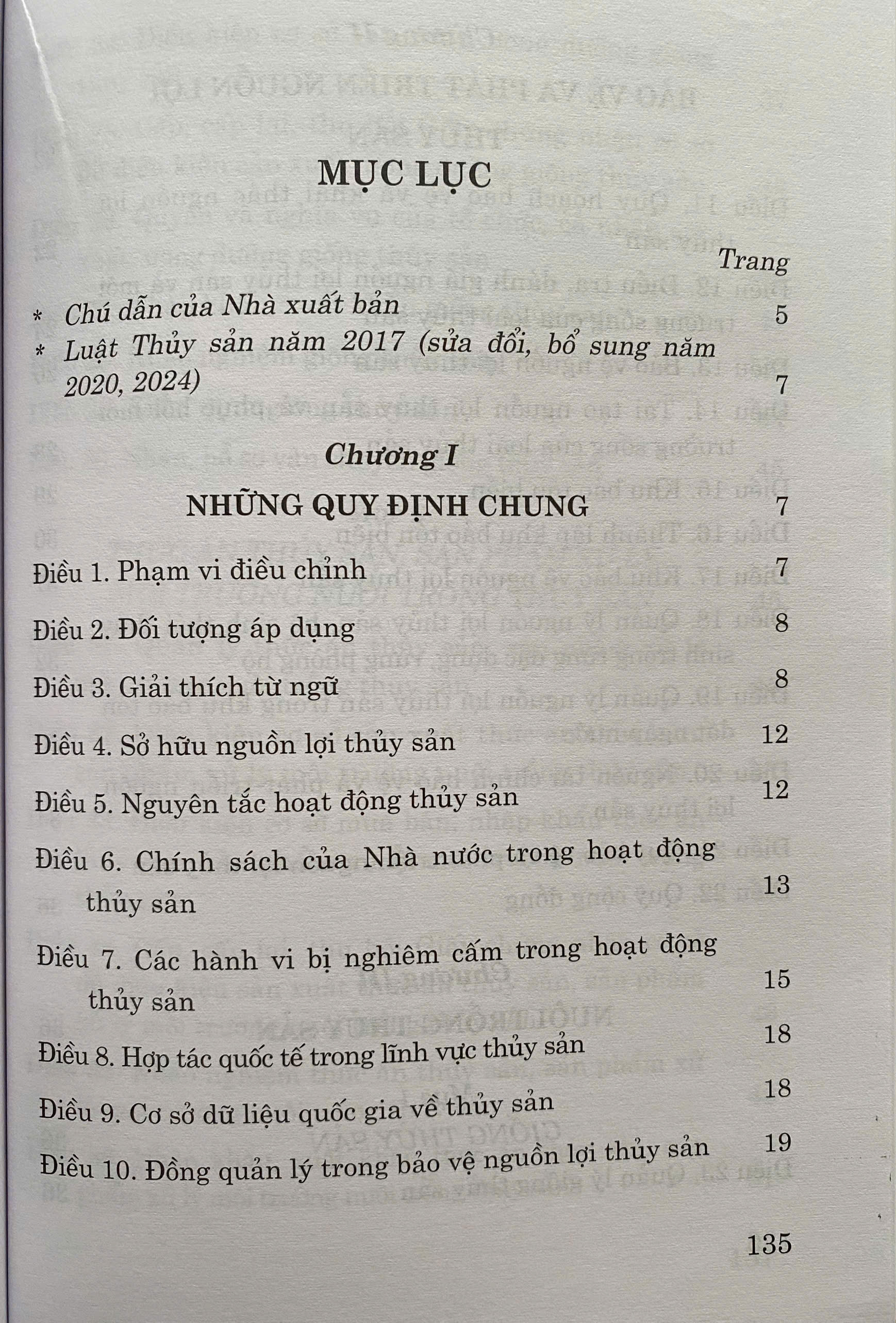 Luật Thuỷ Sản ( Sửa đổi, bổ sung năm 2020, 2024)