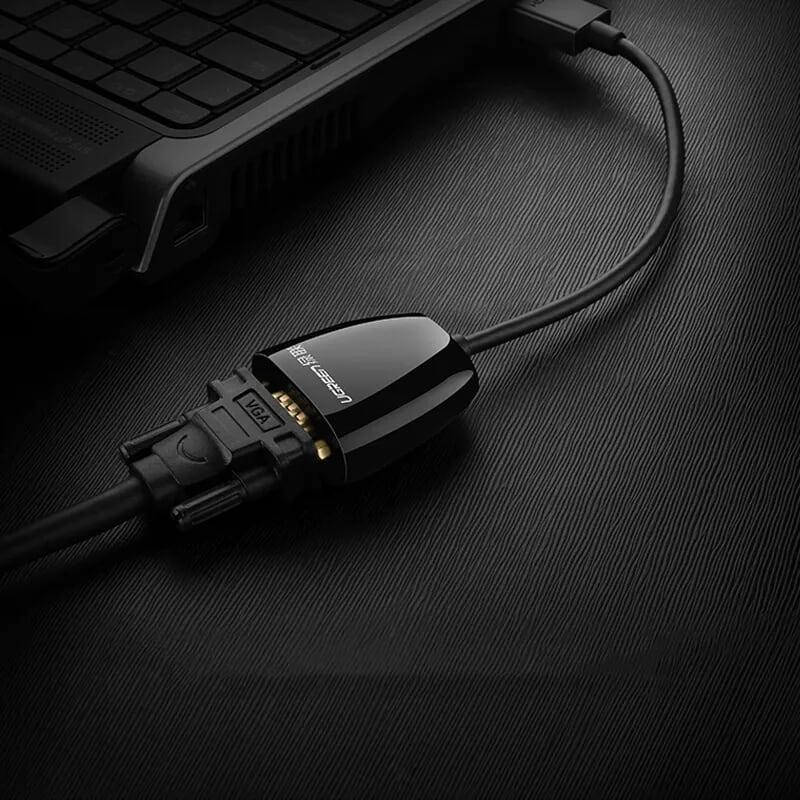 Ugreen UG40253MM105TK Màu Đen Bộ chuyển HDMI sang VGA - HÀNG CHÍNH HÃNG
