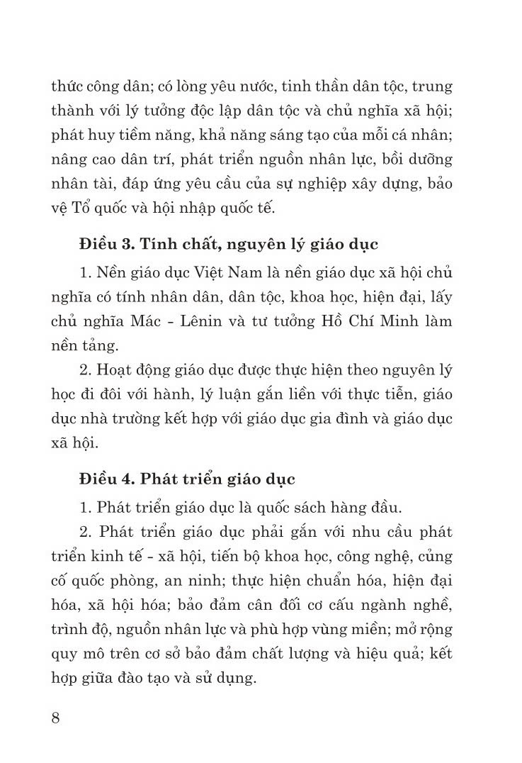 Luật giáo dục năm 2019 - bản in 2024