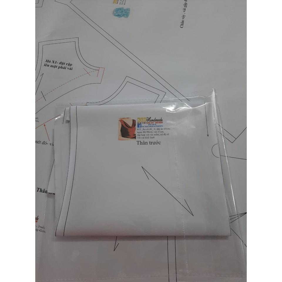 Rập giấy A0 mã 1401 - đầm sơ mi (BẢN VẼ)