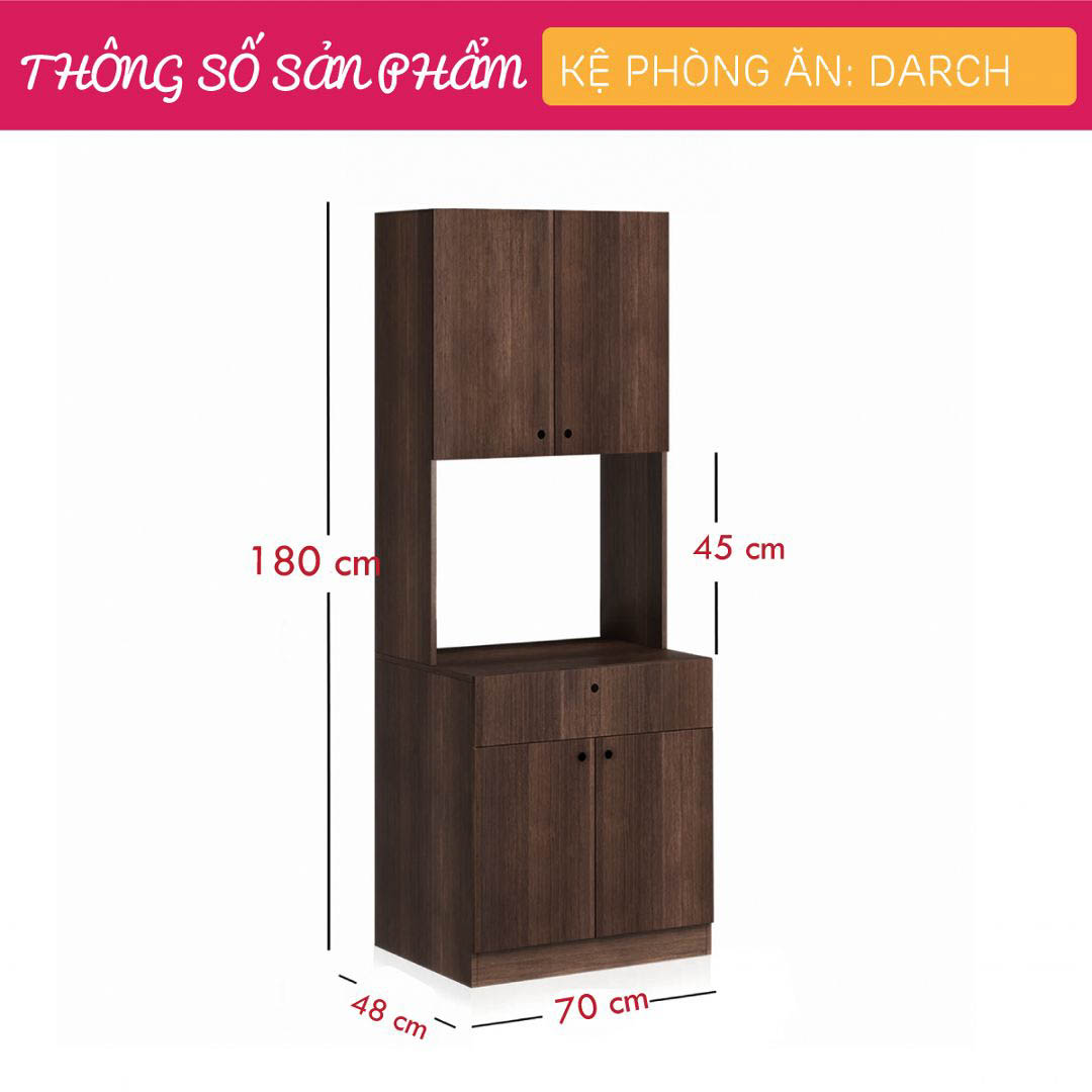 Tủ đựng đồ nhà bếp gia đình thiết kế đẹp SMLIFE Darch