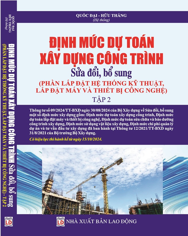 Combo 3 cuốn Định Mức Dự Toán Xây Dựng Công Trình Năm 2024