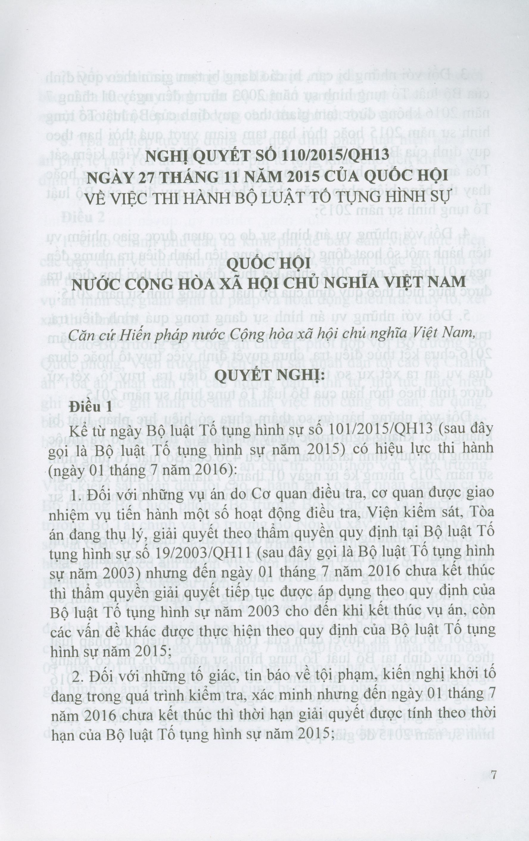 So Sánh Bộ Luật Tố Tụng Hình Sự Năm 2003 Với Bộ Luật Tố Tụng Hình Sự Năm 2015 (Có hiệu lực thi hành từ ngày 01/01/2018)