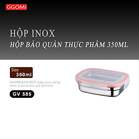 [HÀNG CHÍNH HÃNG]Hộp bảo quản thực phẩm bằng inox, thép không gỉ an toàn sức khỏe các kích cỡ của GGOMi Hàn Quốc