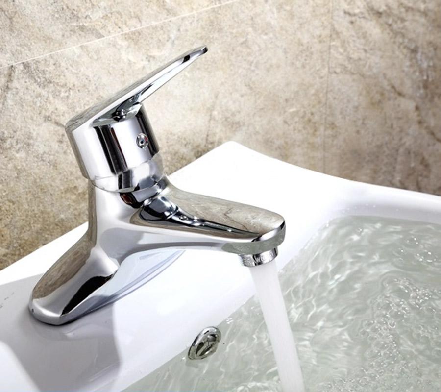 Vòi Lavabo 2 chân nóng lạnh Đồng mạ Chrome Eurolife EL-LOT03-1 (Trắng bạc)