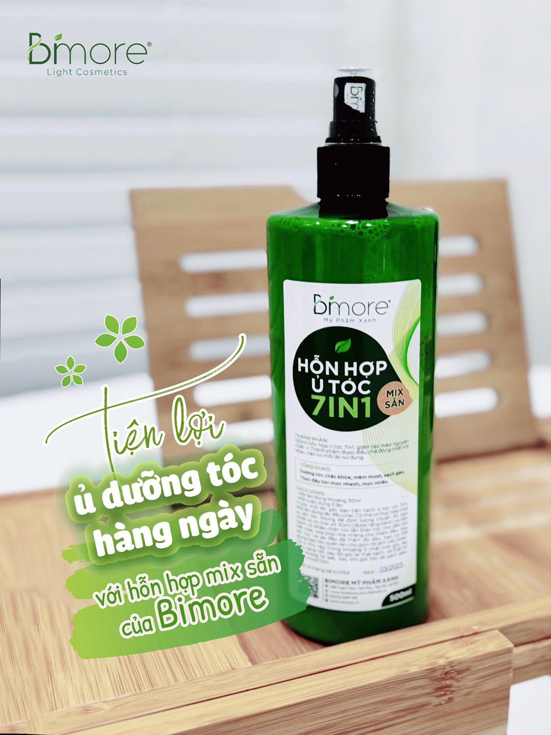 Hỗn Hợp Ủ Tóc 7in1 Mix Sẵn Giấm Táo Mèo Dưỡng Tóc Chắc Khỏe, Mềm Mượt, Sạch Gàu 500ml