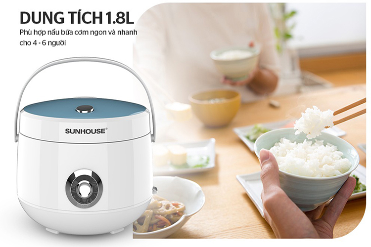 Nồi cơm điện Sunhouse SHD8606 1.8L - Hàng chính hãng