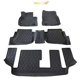 Thảm lót sàn xe ô tô Mazda CX8 (sd) Nhãn hiệu Macsim chất liệu nhựa TPE cao cấp màu đen