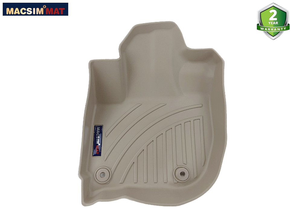 Thảm lót sàn xe ô tô Honda City 2015-đến nay Nhãn hiệu Macsim chất liệu nhựa TPV cao cấp màu be (FDW-037)