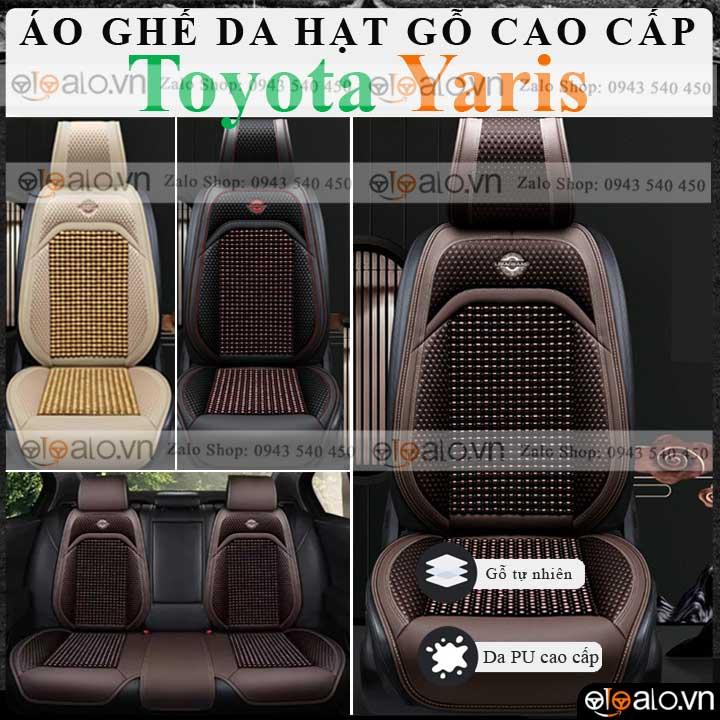 Áo trùm lót bọc ghế da xe ô tô Toyota Yaris da hạt gỗ tự nhiên CAO CẤP