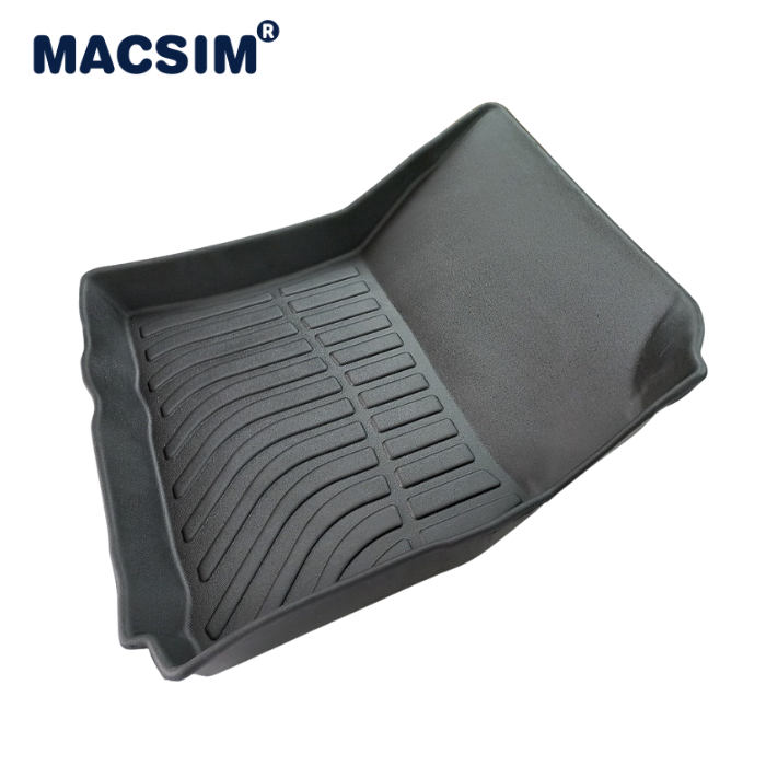 Thảm lót sàn xe ô tô Mitsubishi Mirage G4 Nhãn hiệu Macsim chất liệu nhựa TPE cao cấp màu đen