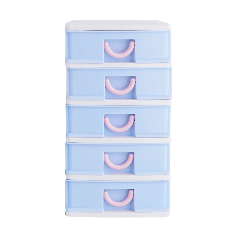 Kệ mỹ phẩm, hộp đựng phụ kiện mini để bàn có ngăn kéo 5 tầng chắc chắn ( tặng kèm hình dán dễ thương) - HENRYSA