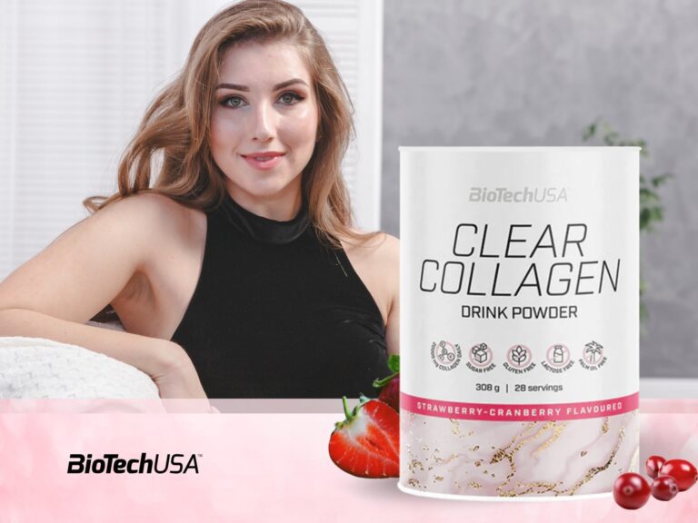 Bột Collagen Thủy Phân Loại I & II – Clear Collagen BiotechUSA Hộp 308g