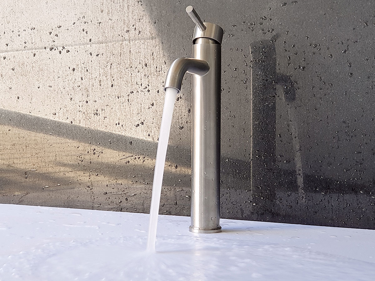 Vòi lavabo điếu nóng lạnh, Inox SUS 304 Eurolife EL-T022 ( Trắng vàng )