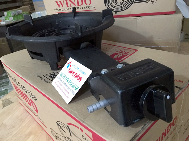 Bếp gas công nghiệp lửa lớn Windo - Tặng bộ van dây (đầu đốt gang đúc nguyên khối, 3 vòng lửa) - Hàng Chính Hãng