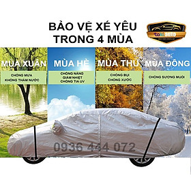 Bạt trùm xe ô tô Toyota Fortuner vải dù oxford cao cấp , áo bạt phủ trùm che kín che nắng