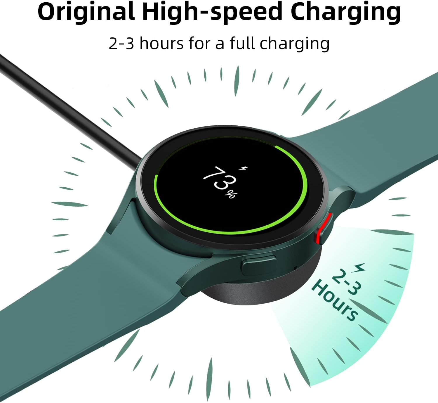 Cáp Sạc Đế Sạc Kim Loại cho Samsung Galaxy Watch 5/5Pro/6/6Classic/7 & Galaxy Watch Ultra Cổng USB Type C - Hàng Chính Hãng