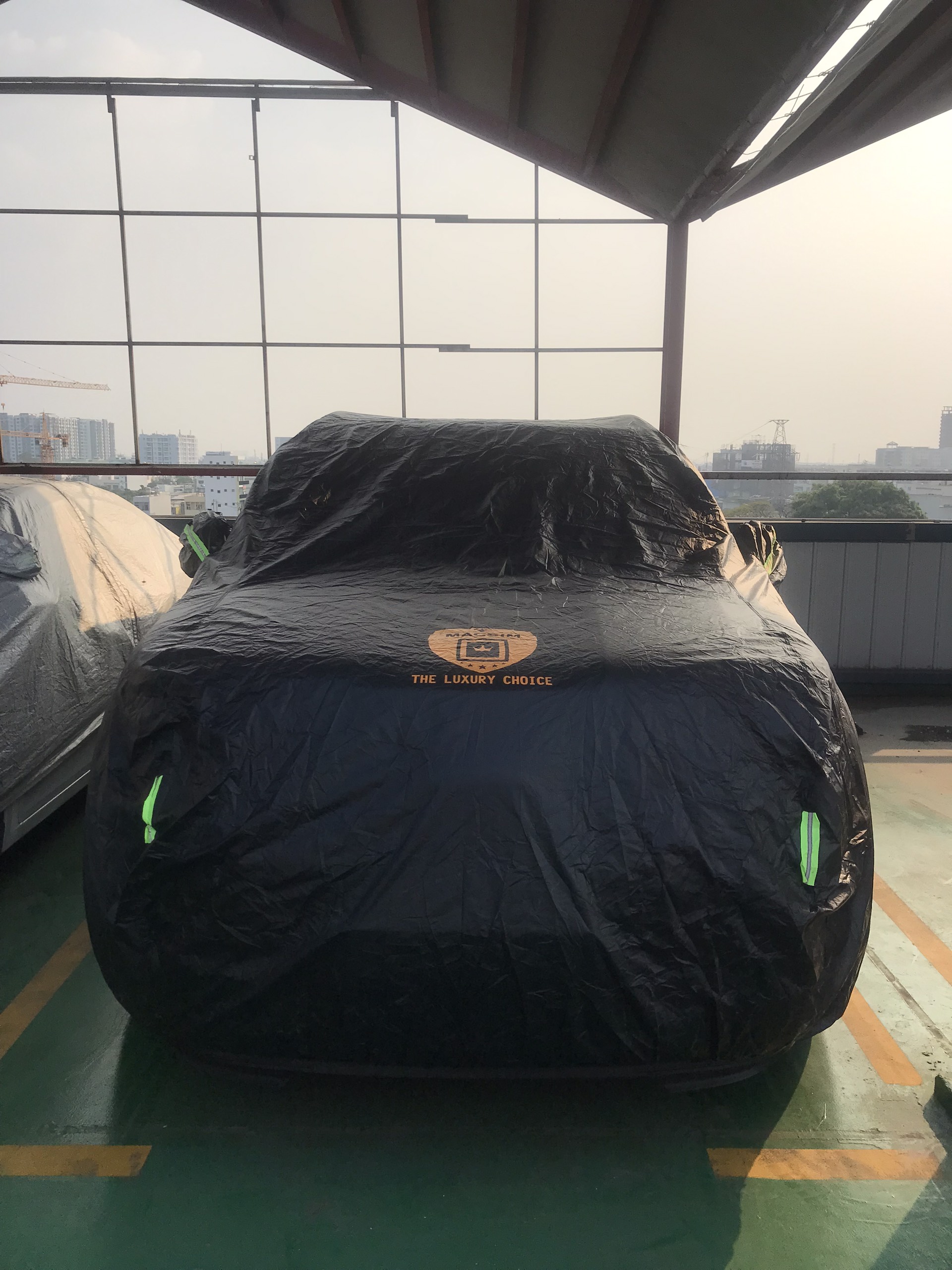 Bạt phủ ô tô Lexus ES chất liệu Polyester - màu đen cao cấp MACSIM màu đen - sử dụng trong nhà và ngoài trời