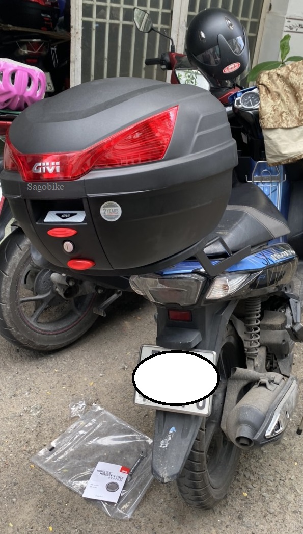 Thùng xe Nouvo 5, thùng Givi B27N và baga givi lắp cho Nouvo LX