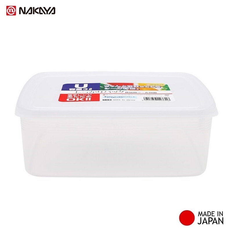 Hộp thực phẩm chữ nhật Nakaya 3000ml hàng nội địa Nhật Bản