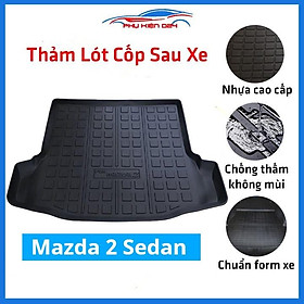 Thảm nhựa lót cốp Mazda 2 Sedan 2015-2016-2017-2018-2019-2020-2021-2022 nhựa dẻo dày dặn đàn hồi tốt