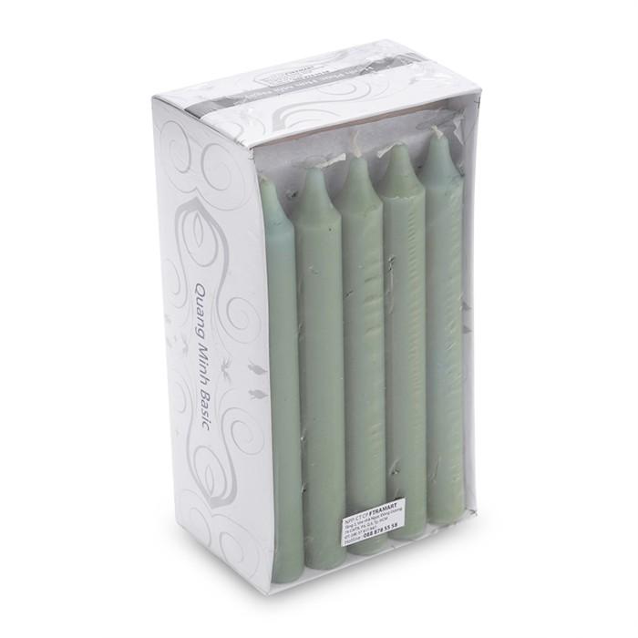 Hộp 15 cây nến thơm thẳng Quang Minh Candle FTRAMART EDC2317 cao 15cm (Xanh lá)