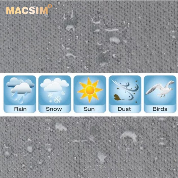 Bạt phủ ô tô chất liệu vải không dệt 3 lớp cao cấp MACSIM cho VinFast Lux SA màu ghi