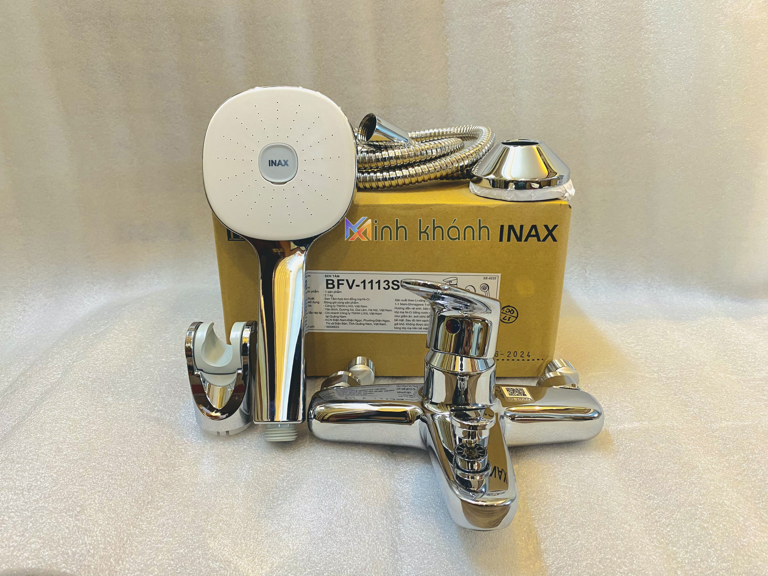 Vòi Sen Tắm Nóng Lạnh Inax BFV-1113S- 8C - Hàng Chính hãng
