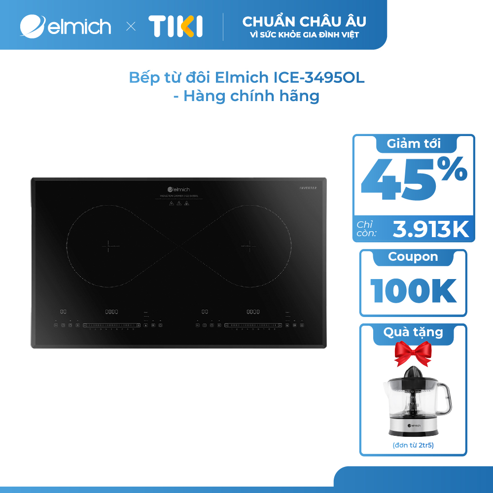 Bếp từ đôi Elmich ICE-3495OL - Hàng chính hãng