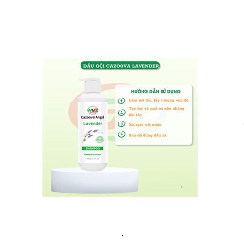 Dầu gội đầu Sạch Gàu, Phục Hồi Hư Tổn giảm thiểu tóc gãy rụng Cazoova Lavender 800ML