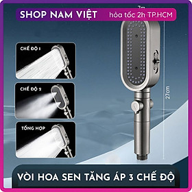 Vòi Hoa Sen Tăng Áp Cao Cấp Có Lọc, 3 Chế Độ Nước