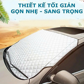 Bạt Che Nắng Kính Lái Ô Tô Chống Nóng 3 Lớp cao cấp (xe 5 chỗ và xe 7 chỗ) kèm túi xách sang trọng