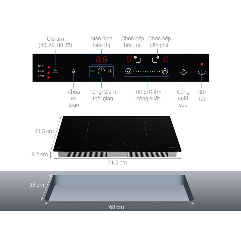 Bếp từ đôi Hafele HC-I2712A- hàng Chính Hãng (536.61.716)
