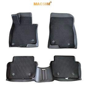 Thảm ô tô sd1 2 lớp dạng lưới lục giác Mazda 3 màu đen - bề mặt cao su siêu sạch - Macsim
