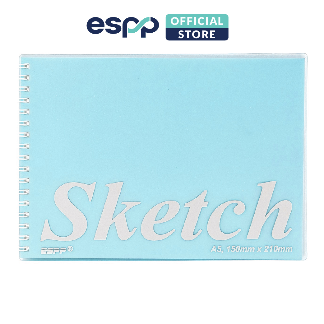 Vỡ vẽ khổ giấy A5 bìa (Xanh lá / Hồng) - 21x14.8x2cm - ESPP