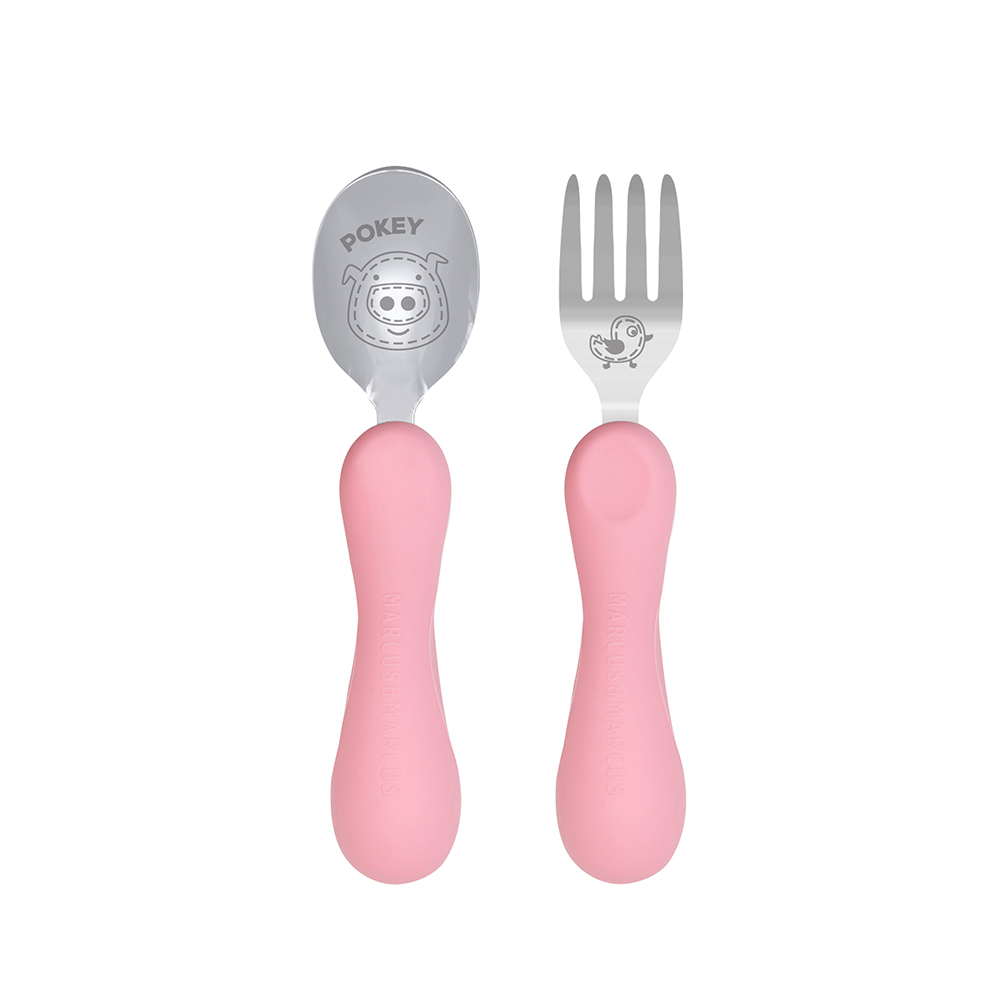 Bộ thìa nĩa ăn dặm cho bé Easy Grip Marcus & Marcus, từ 3 tuổi