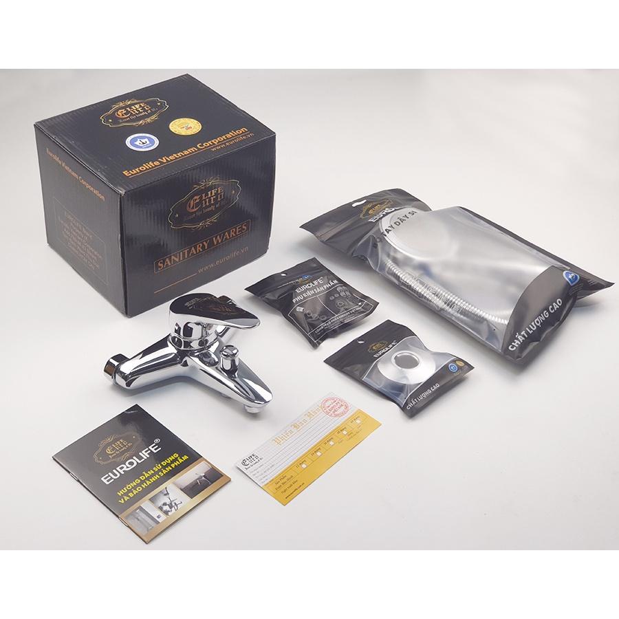Củ sen nóng lạnh Đồng mạ Chrome Eurolife EL-LOT01 (Trắng bạc)