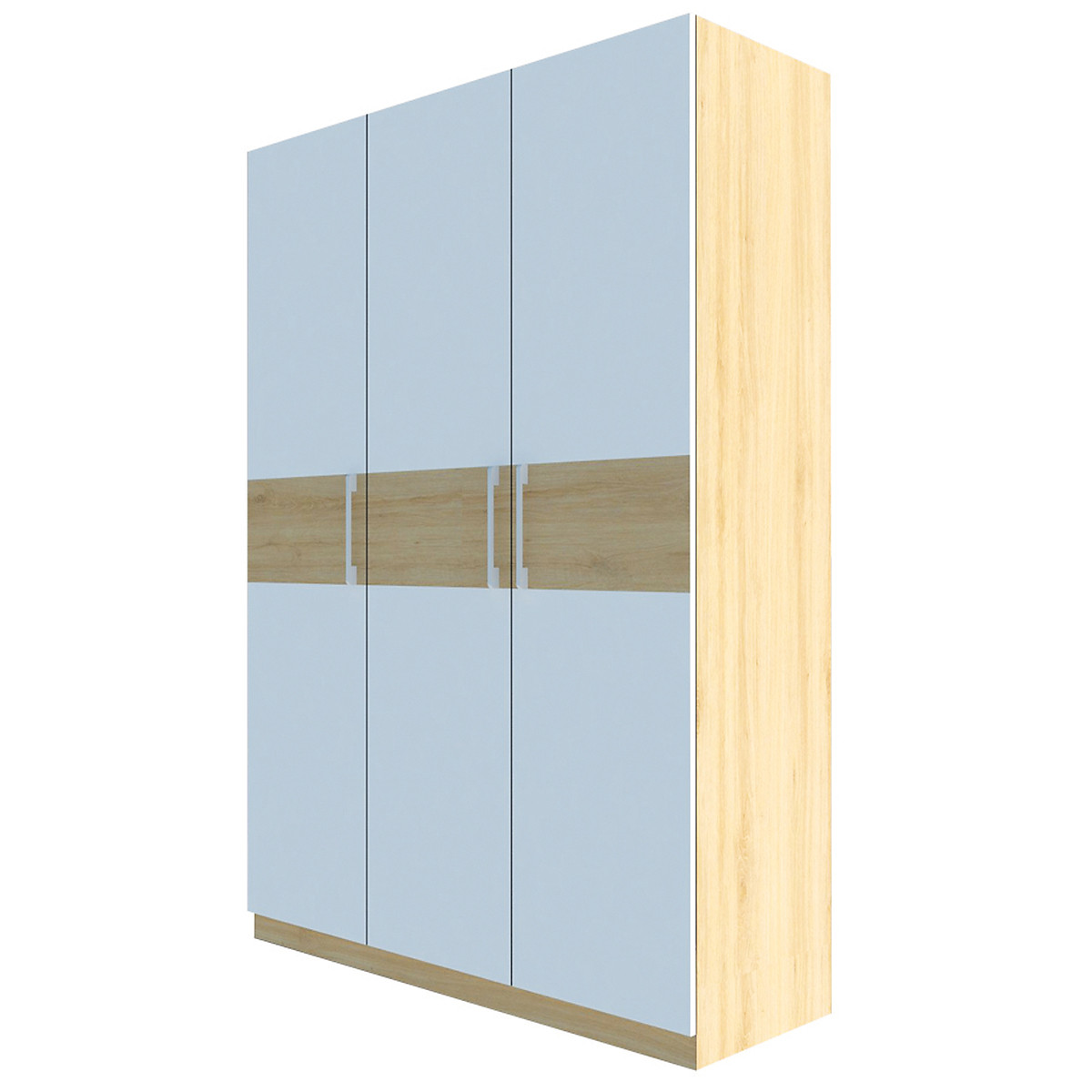 Tủ quần áo gỗ MDF Tundo 3 cánh 2 ngăn kéo kết hợp vàng trắng 140 x 55 x 200cm