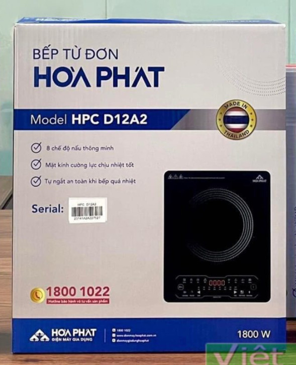 Bếp Từ Đơn Cao Cấp Hòa Phát HPC D12A2 (Made in Thailand) - Hàng Chính Hãng