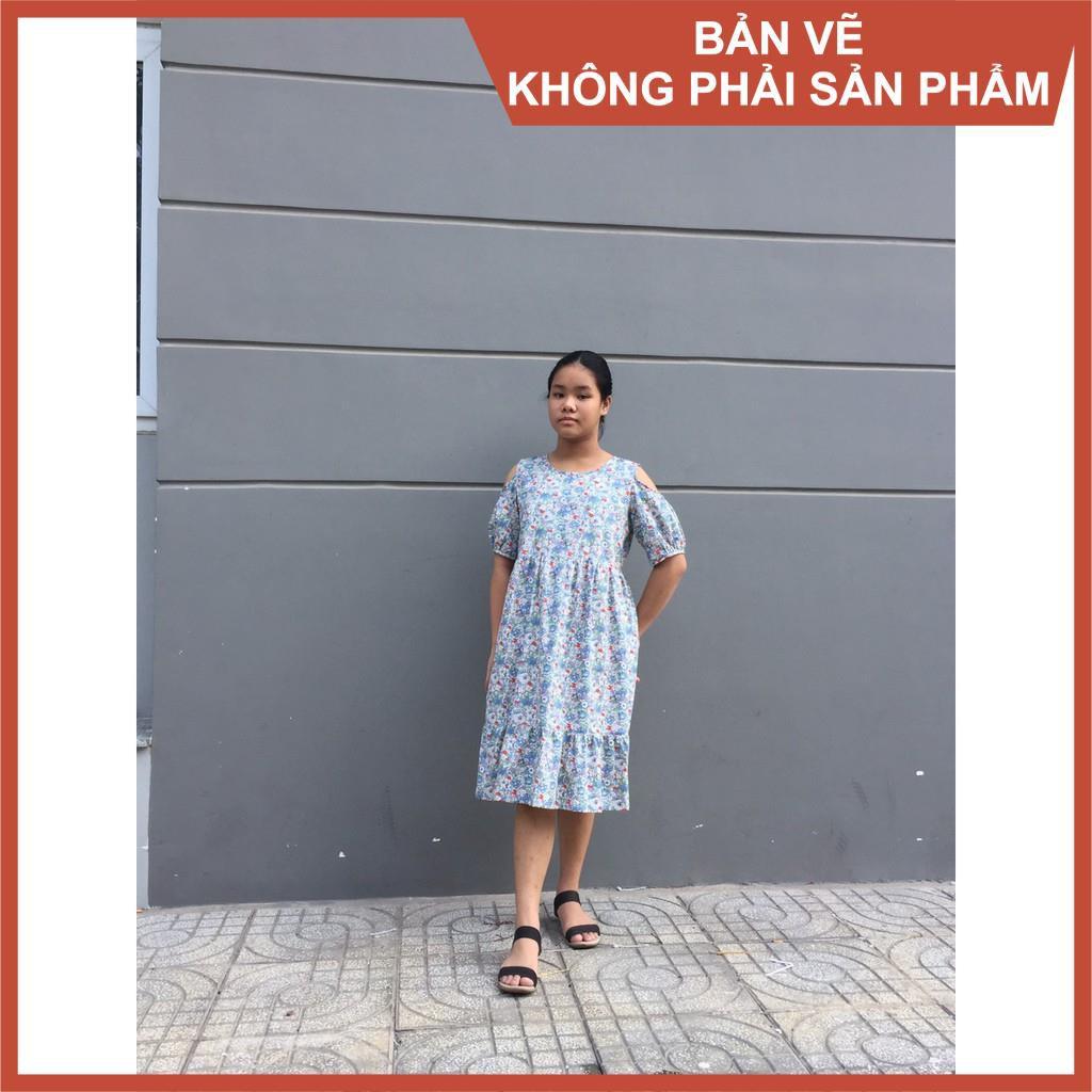 Rập giấy A0 đầm bé gái mã R100 (BẢN VẼ)