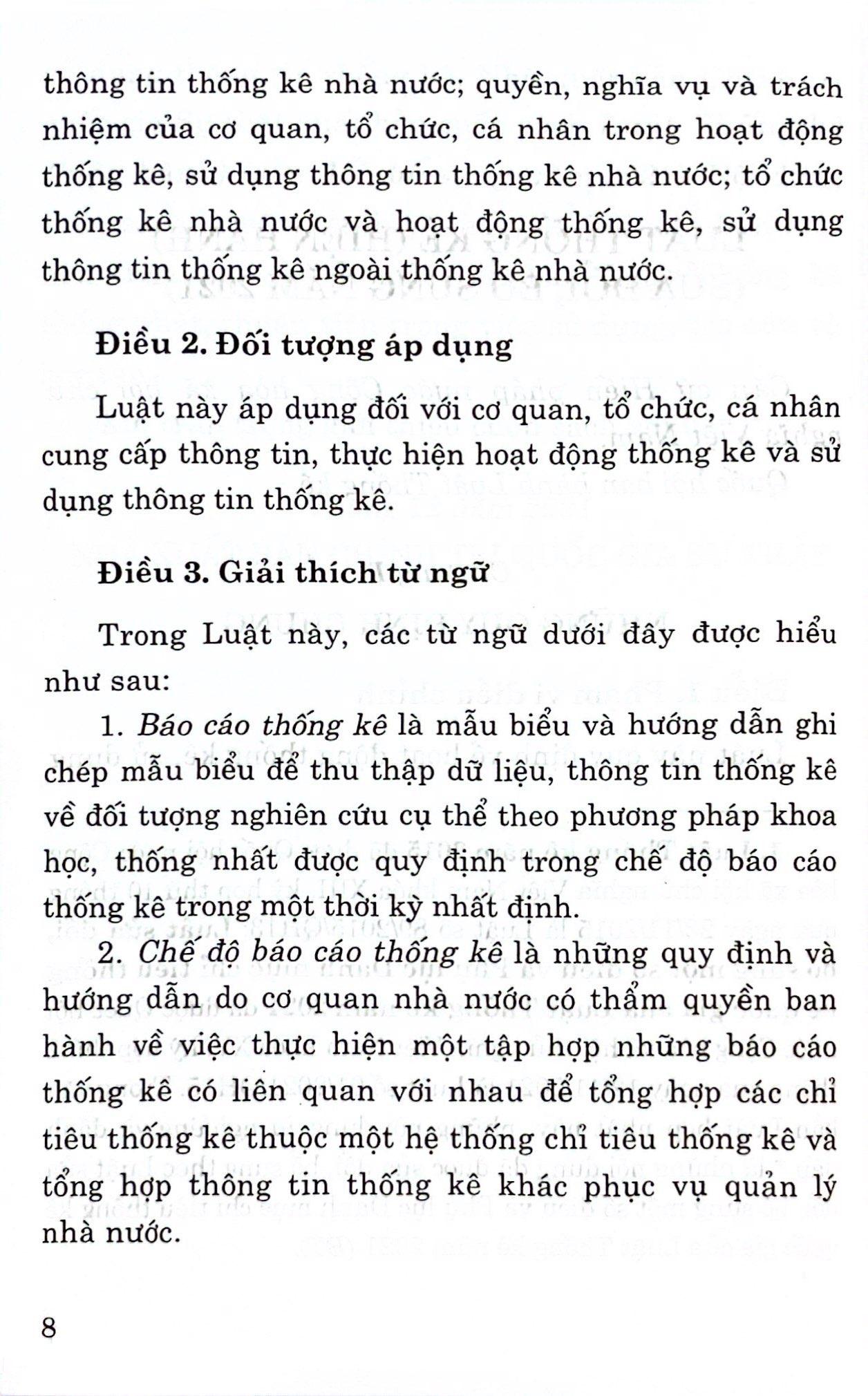 Luật Thống Kê (Hiện Hành) (Sửa Đổi, Bổ Sung Năm 2021)