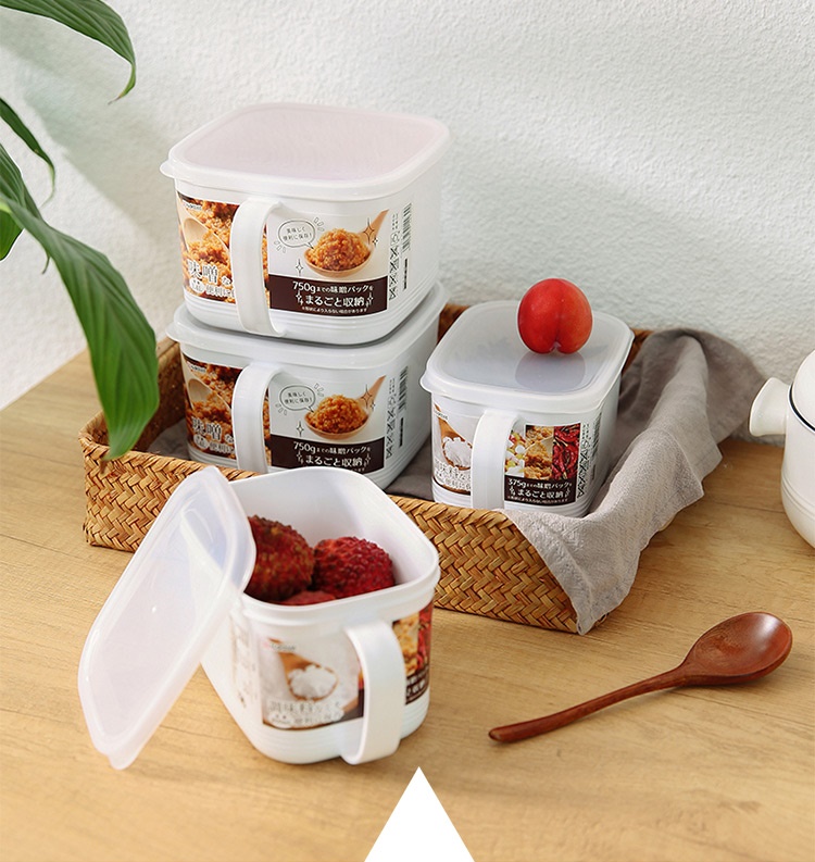 Hộp thực phẩm có tay cầm Nakaya, nắp đậy kín giúp cất giữ và bảo quản thực phẩm một cách an toàn & tiện lợi - nội địa Nhật Bản