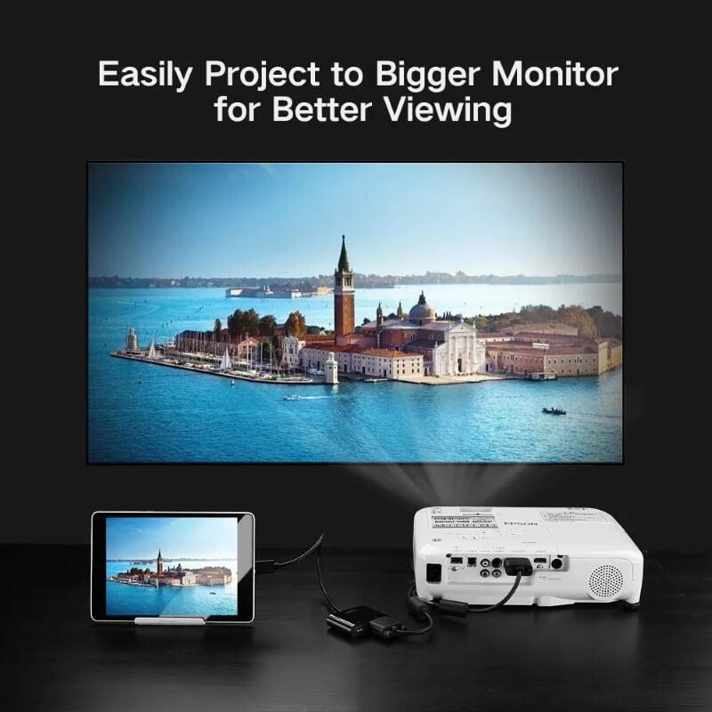 Ugreen UG40744CM101TK Màu Đen Bộ chuyển HDMI sang VGA + HDMI kèm cổng âm thanh - HÀNG CHÍNH HÃNG